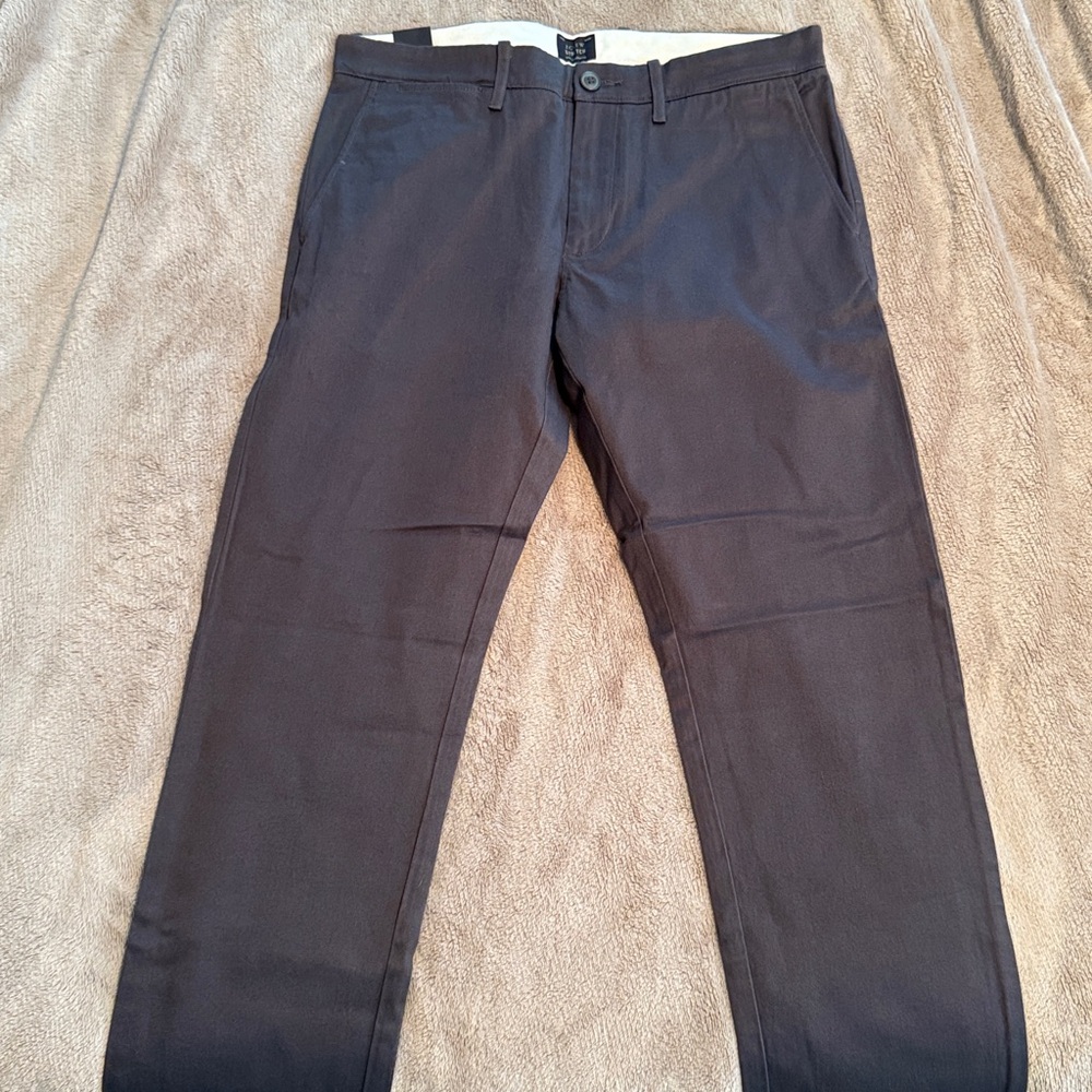 J. Crew Stretch Trousers in Dark Brown